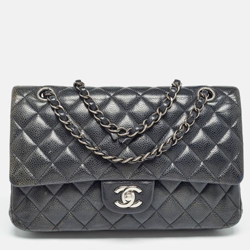 Chanel Navy Blue Quilted Caviar Leather Medium Classic Double Flap Bag - Chanel - Modalova