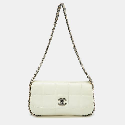 Chanel White Square Quilted Leather Multi Chain Classic Flap Bag - Chanel - Modalova