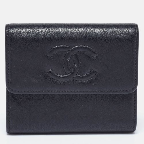 Chanel Black Leather Timeless CC Flap Trifold Wallet - Chanel - Modalova