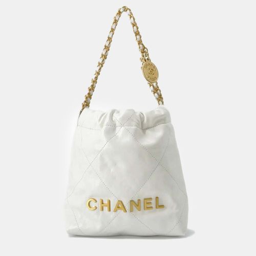 Chanel White Leather Mini 22 Hobo Bag - Chanel - Modalova