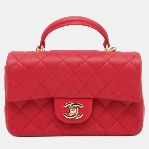 Lambskin Quilted Mini Rectangular Flap Top Handle Bag - Chanel - Modalova