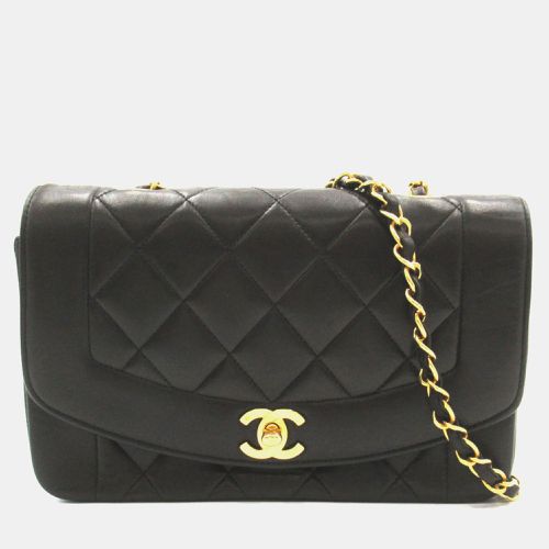 Chanel Black Leather Vintage Diana Shoulder Bag - Chanel - Modalova