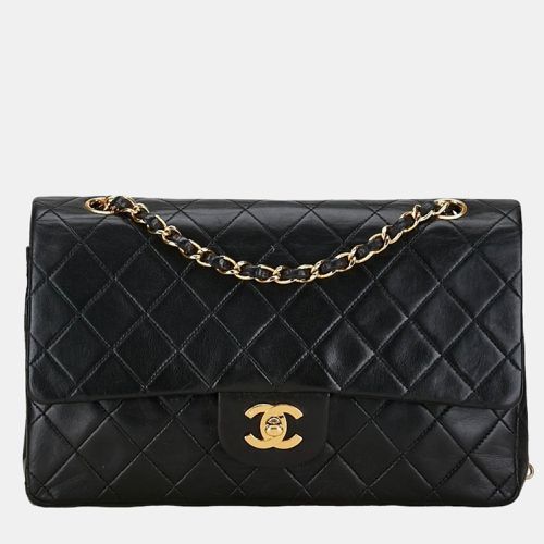 Chanel Black Leather Medium Classic Double Flap Shoulder Bag - Chanel - Modalova