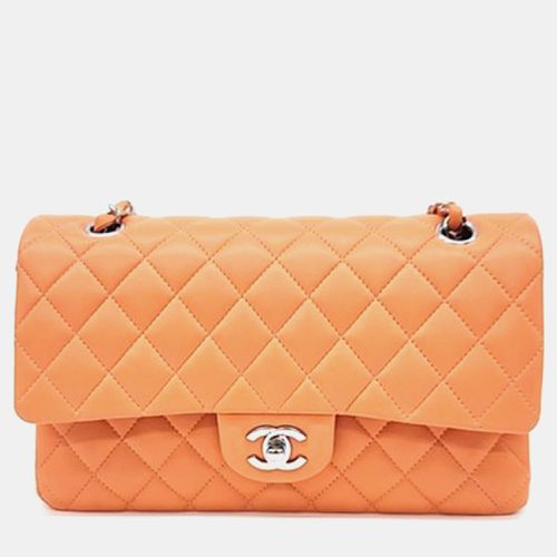 Chanel Orange Lambskin Medium Classic Flap Bag - Chanel - Modalova