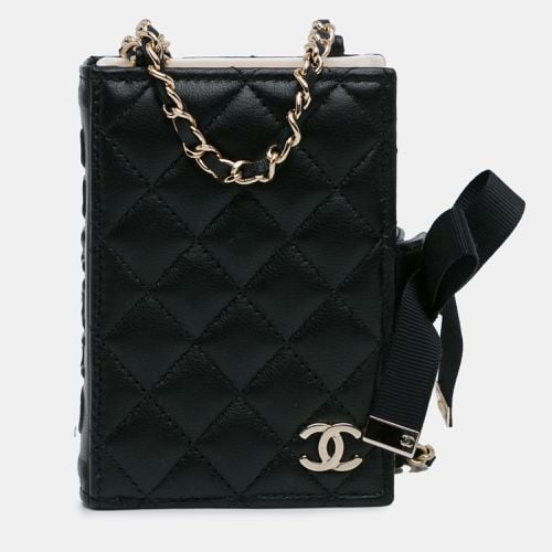 Chanel Quilted Lambskin Book Card Holder On Chain - Chanel - Modalova