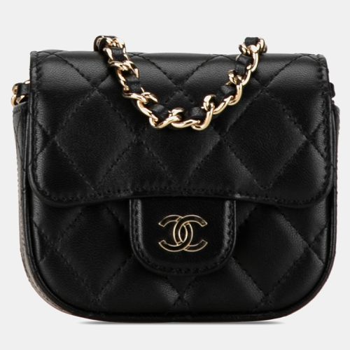 Chanel CC Quilted Lambskin Flap Card Holder On Chain - Chanel - Modalova