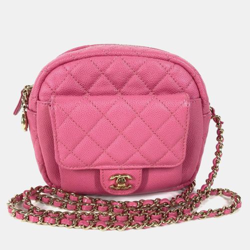 Chanel Pink Caviar Quilted CC Day Camera Case - Chanel - Modalova