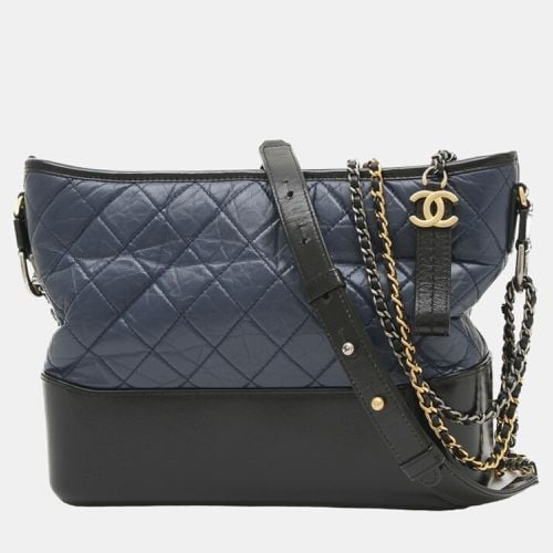 Chanel Black/Navy Blue Leather Medium Gabrielle Shoulder Bags - Chanel - Modalova