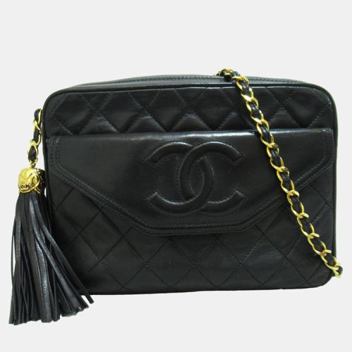 Chanel Black Leather Quilted CC Camera Bag - Chanel - Modalova