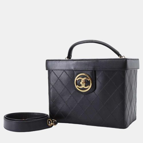 Chanel Black Leather CC Vanity Case with Strap - Chanel - Modalova