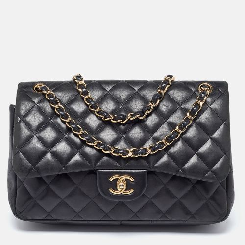 Chanel Black Quilted Leather Jumbo Classic Double Flap Bag - Chanel - Modalova