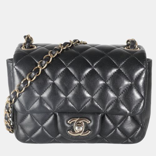 Chanel Black Quilted Lambskin Mini Square Flap Bag - Chanel - Modalova