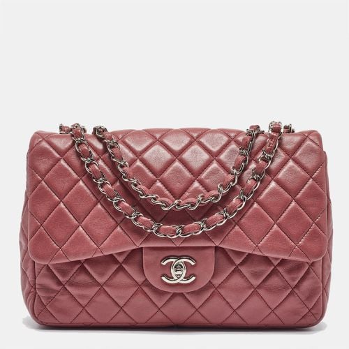 Chanel Pink Quilted Leather Jumbo Classic Single Flap Bag - Chanel - Modalova