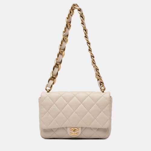 Chanel Brown tone Lambskin Leather Large Quilted Funky Town Flap Bag - Chanel - Modalova