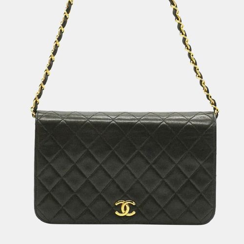 Chanel Black Leather Full Flap Shoulder Bag - Chanel - Modalova