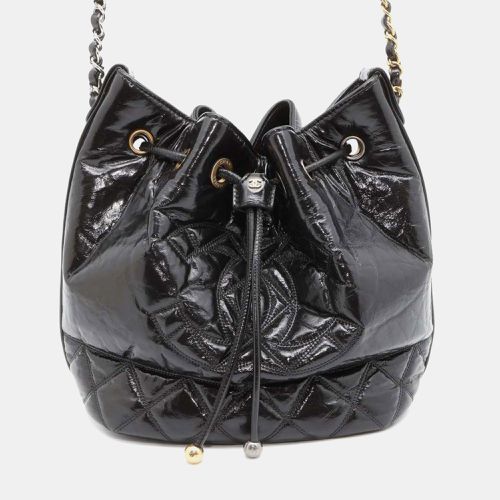 Shiny Aged Calfskin CC Chain Drawstring Bag - Chanel - Modalova