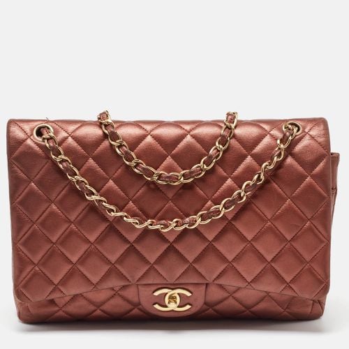 Chanel Copper Quilted Leather Maxi Classic Double Flap Bag - Chanel - Modalova