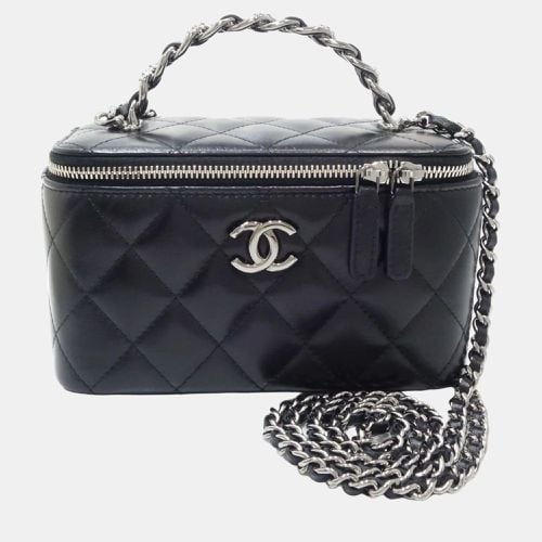 Chanel Black Quilted Calfskin Top Handle Vanity Case - Chanel - Modalova