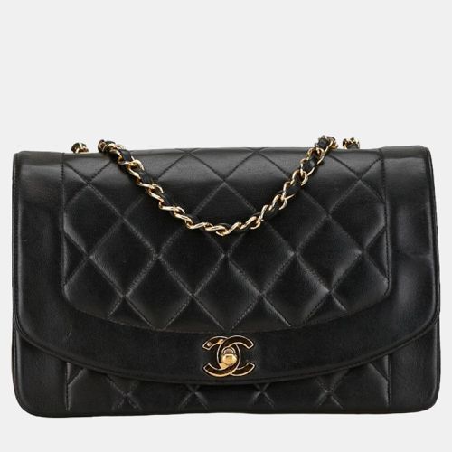 Chanel Black Leather Vintage Diana Shoulder Bag - Chanel - Modalova