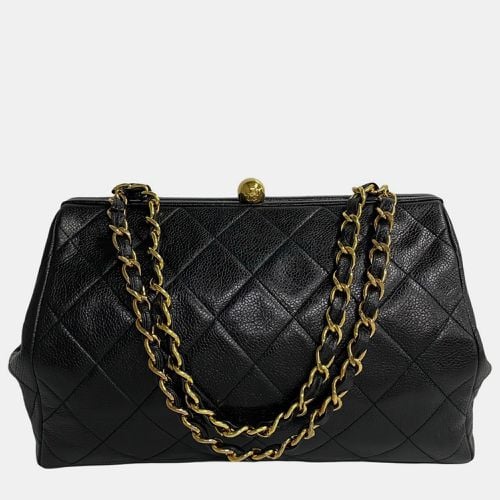 Chanel Black Leather Matelasse Chain Shoulder Bag - Chanel - Modalova