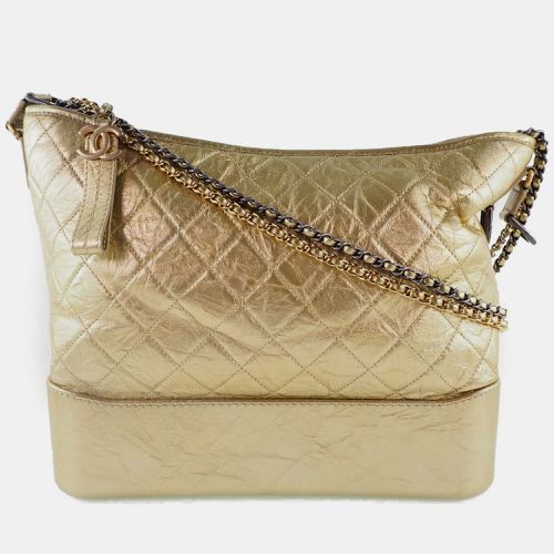 Chanel Metallic Gold Leather Large Gabrielle Shoulder Bag - Chanel - Modalova