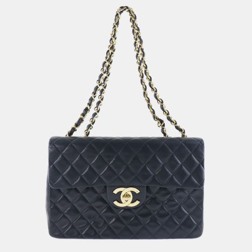 Chanel Black Leather Maxi Classic Single Flap Shoulder Bag - Chanel - Modalova