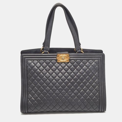 Chanel Black Quilted Leather Large Boy Shopper Tote - Chanel - Modalova