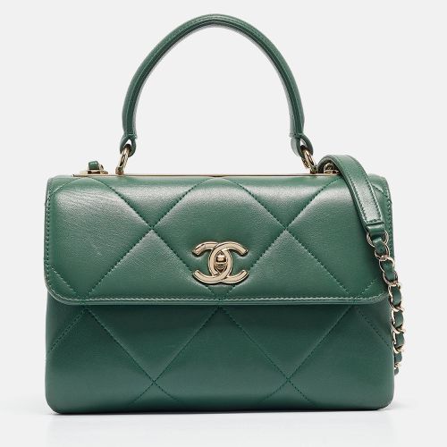 Chanel Green Quilted Leather Small Trendy CC Top Handle Bag - Chanel - Modalova