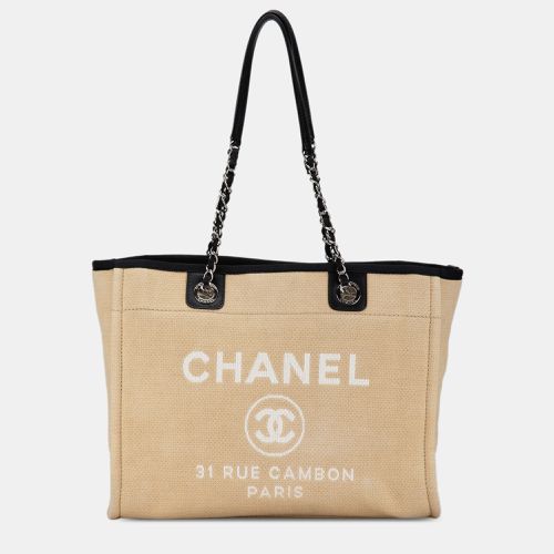 Chanel Beige/Brown Canvas Small Deauville Tote Bag - Chanel - Modalova