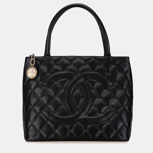 Chanel Black Caviar Leather Medallion Tote Bag - Chanel - Modalova