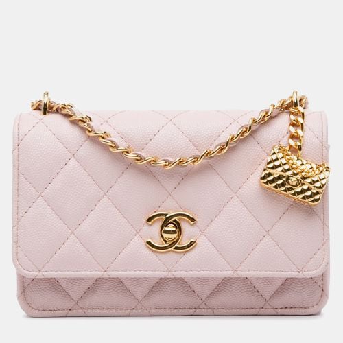 Chanel Pink Tone Caviar Leather Flap Charm Wallet on Chain - Chanel - Modalova