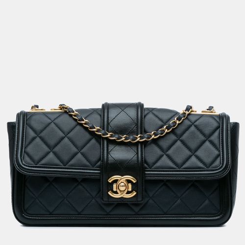 Chanel Blue Quilted Lambskin Leather Large Elegant CC Flap Bag - Chanel - Modalova