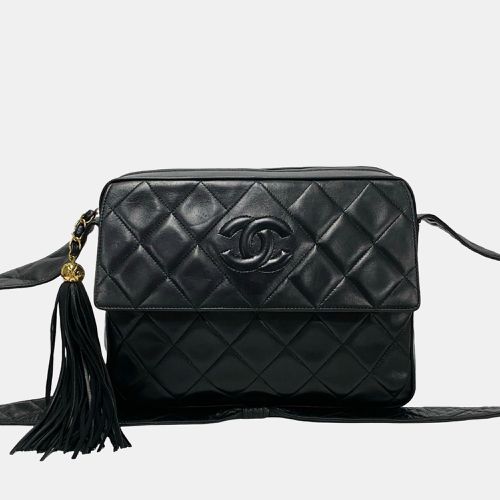 Chanel Black Quilted Leather Vintage Fringe Shoulder Bag - Chanel - Modalova