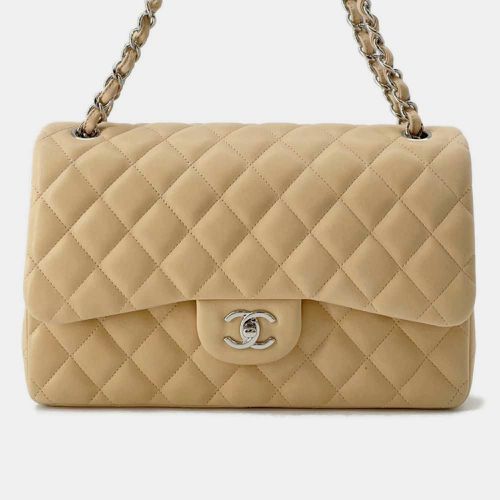 Chanel Beige Leather Jumbo Classic Double Flap Shoulder Bag - Chanel - Modalova