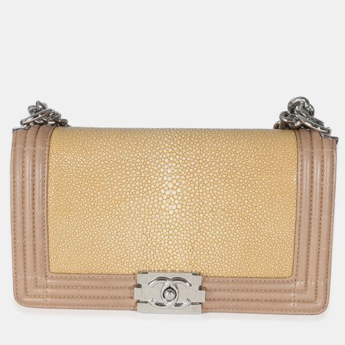 Galuchat Stingray Lambskin Medium Boy Flap Shoulder Bag - Chanel - Modalova