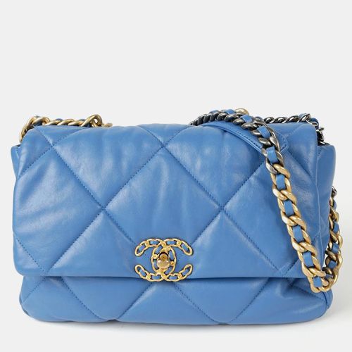 Chanel Blue Leather Large 19 Shoulder Bag - Chanel - Modalova