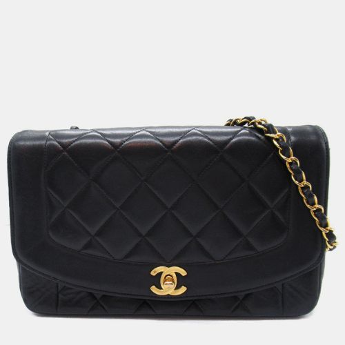 Chanel Black Leather Vintage Diana Shoulder Bag - Chanel - Modalova