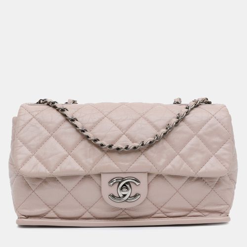 Chanel Beige Quilted Aged Calfskin Single Flap Bag - Chanel - Modalova