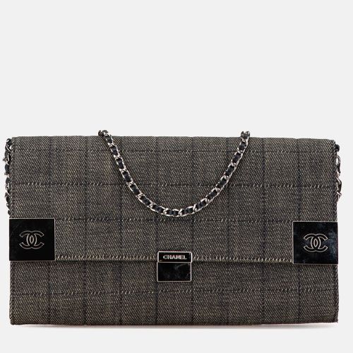 Chanel Grey Denim Choco Bar Chain Flap Bag - Chanel - Modalova