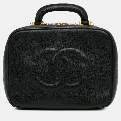 Chanel Black Caviar Leather Vanity Case Bag - Chanel - Modalova