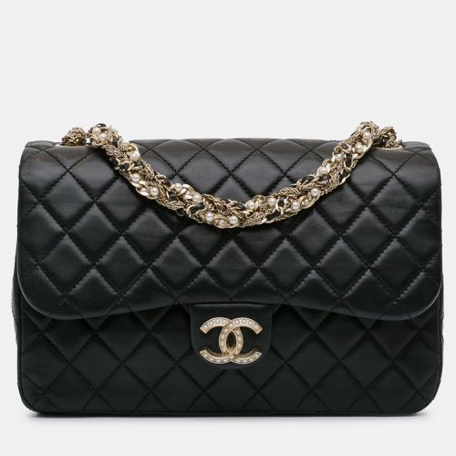 Chanel Black Quilted Lambskin Leather Westminster Pearl Flap Bag - Chanel - Modalova