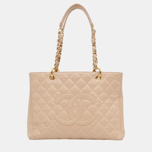 Chanel Beige Caviar Leather Grand Shopping Tote Bag - Chanel - Modalova