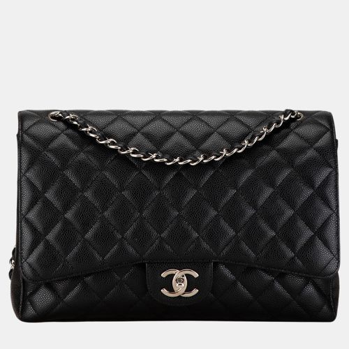 Chanel Black Caviar Leather Maxi Classic Double Flap Bag - Chanel - Modalova