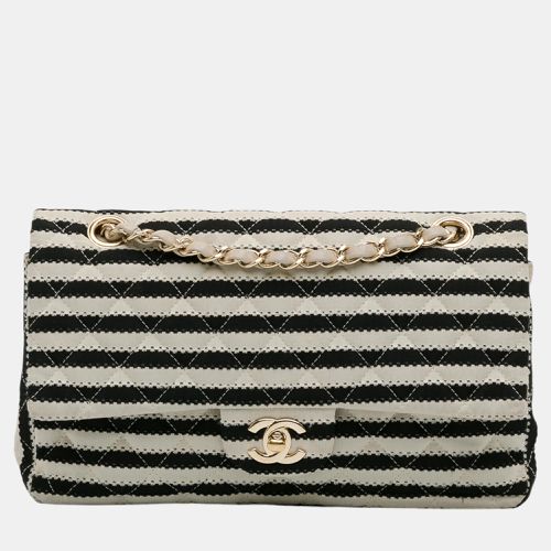 Chanel Black/White Jersey Medium Classic Coco Sailor Double Flap Bag - Chanel - Modalova