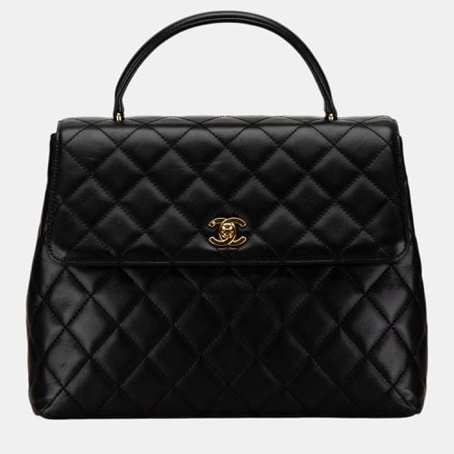 Chanel Black Lambskin Leather Kelly Top Handle Bag - Chanel - Modalova