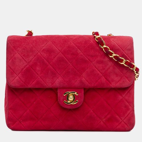 Chanel Red Suede Mini Rectangular Single Flap Bag - Chanel - Modalova