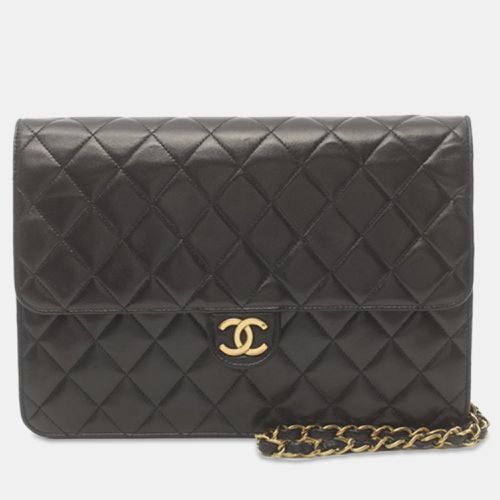 Quilted Lambskin Leather Single Flap Bag - Chanel - Modalova