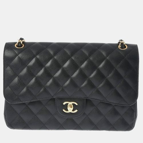 Caviar Leather Jumbo Classic Double Flap Shoulder Bag - Chanel - Modalova