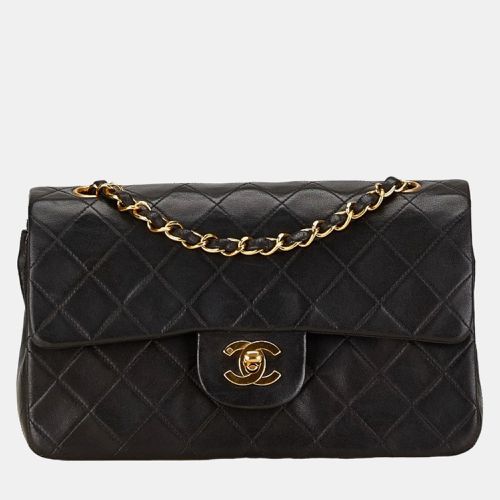 Chanel Black Leather Small Classic Double Flap Shoulder Bag - Chanel - Modalova