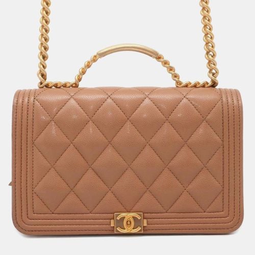 Caviar Quilted Medium Top Handle Boy Flap Bag - Chanel - Modalova